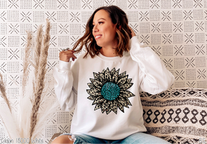 Turquoise Leopard Sunflower #BS3715