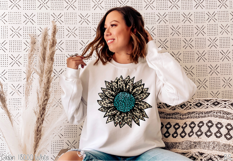 Turquoise Leopard Sunflower #BS3715