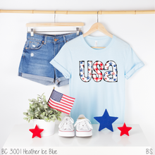 Load image into Gallery viewer, USA Watercolor Stars Gingham Outlined #BS3221
