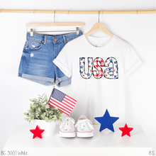 Load image into Gallery viewer, USA Watercolor Stars Gingham Outlined #BS3221
