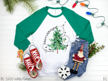 Load image into Gallery viewer, Watercolor Merry And Bright Christmas Tree #BS980
